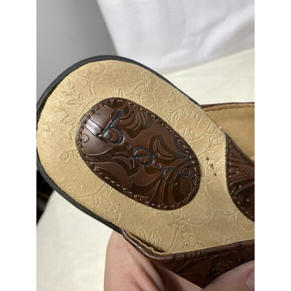 BOC Born Concept Sandals Womens 8 M Flip Flop Brown Faux Leather Toe Post Z10757 - Picture 7 of 8